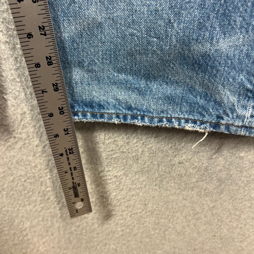 Madewell Low-Slung Baggy Jeans Womens 25 Blue Distressed Wide Leg Denim EUC - Picture 6 of 10